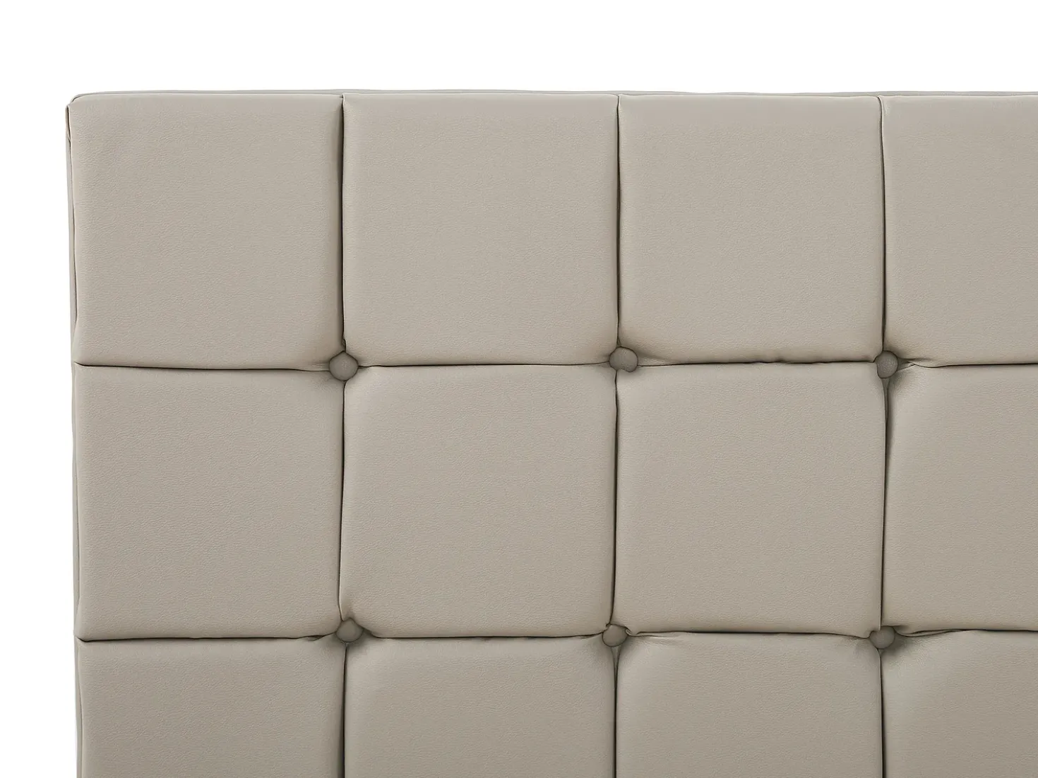 Letto Pelle sintetica AMBERT 140 x 200 cm Tortora