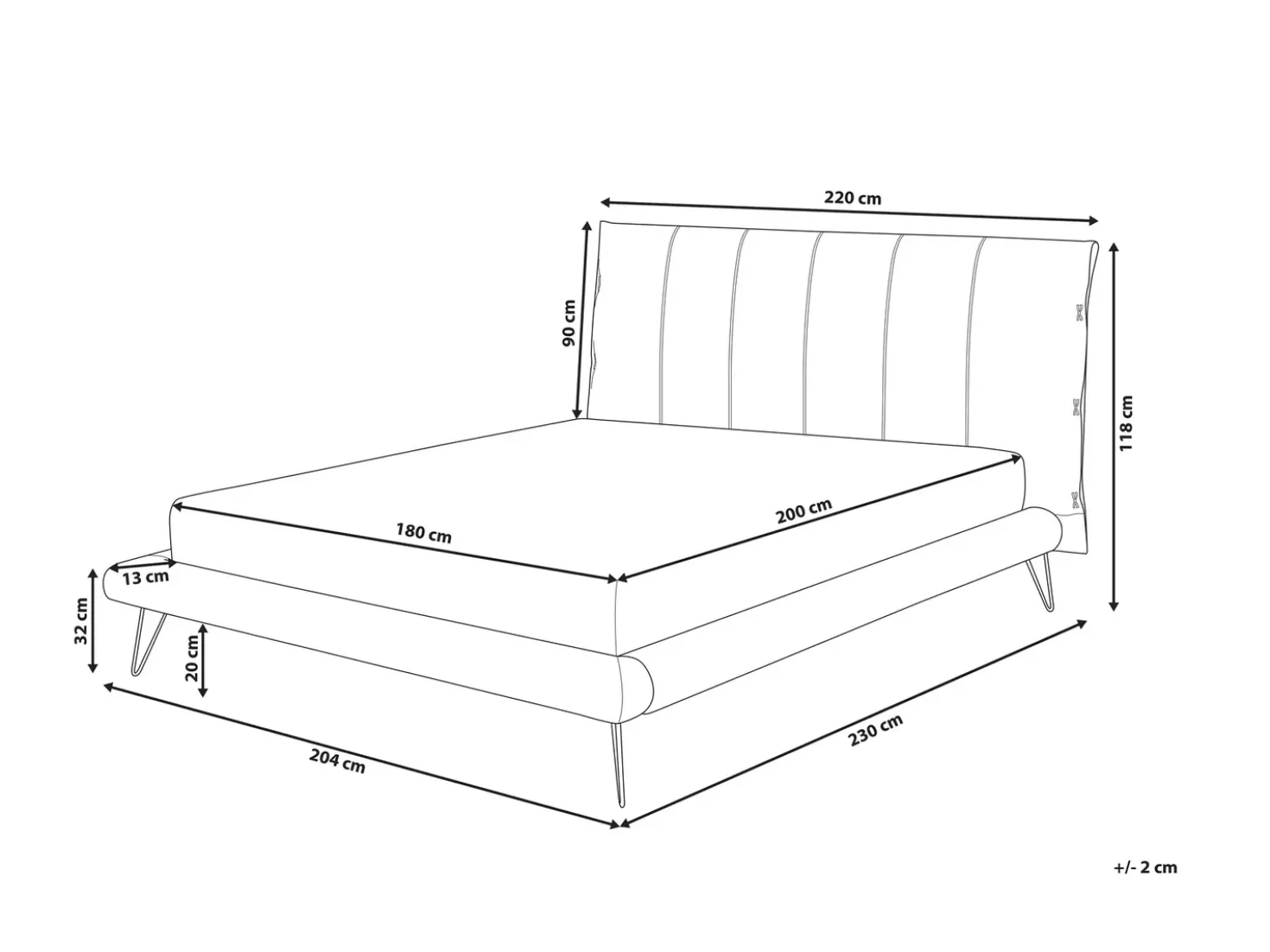 Letto Pelle sintetica BETIN 180 x 200 cm Beige sabbia