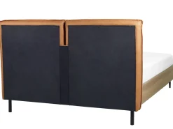 Letto Pelle sintetica LIMANTON 140 x 200 cm Marrone dorato
