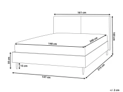 Letto Pelle sintetica LIMANTON 140 x 200 cm Marrone dorato