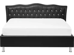 Letto Pelle sintetica METZ 160 x 200 cm Nero