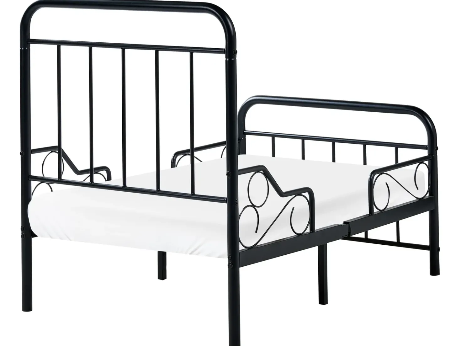 Letto per bambini allungabile Metallo ANAIS 90 x 200 cm Nero