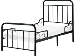 Letto per bambini allungabile Metallo ANAIS 90 x 200 cm Nero