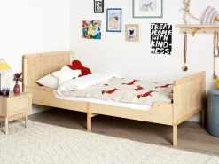Letto per bambini allungabile Legno di pino MONTIGNY 90 x 200 cm Marrone chiaro