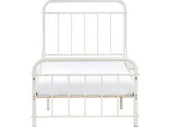 Letto per bambini allungabile Metallo ANAIS 90 x 200 cm Bianco sporco