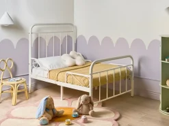 Letto per bambini allungabile Metallo ANAIS 90 x 200 cm Bianco sporco
