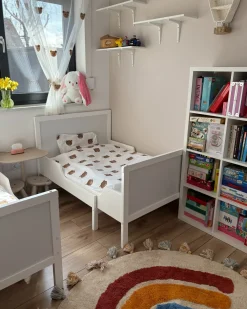 Letto per bambini allungabile Legno di pino MONTIGNY 90 x 200 cm Bianco