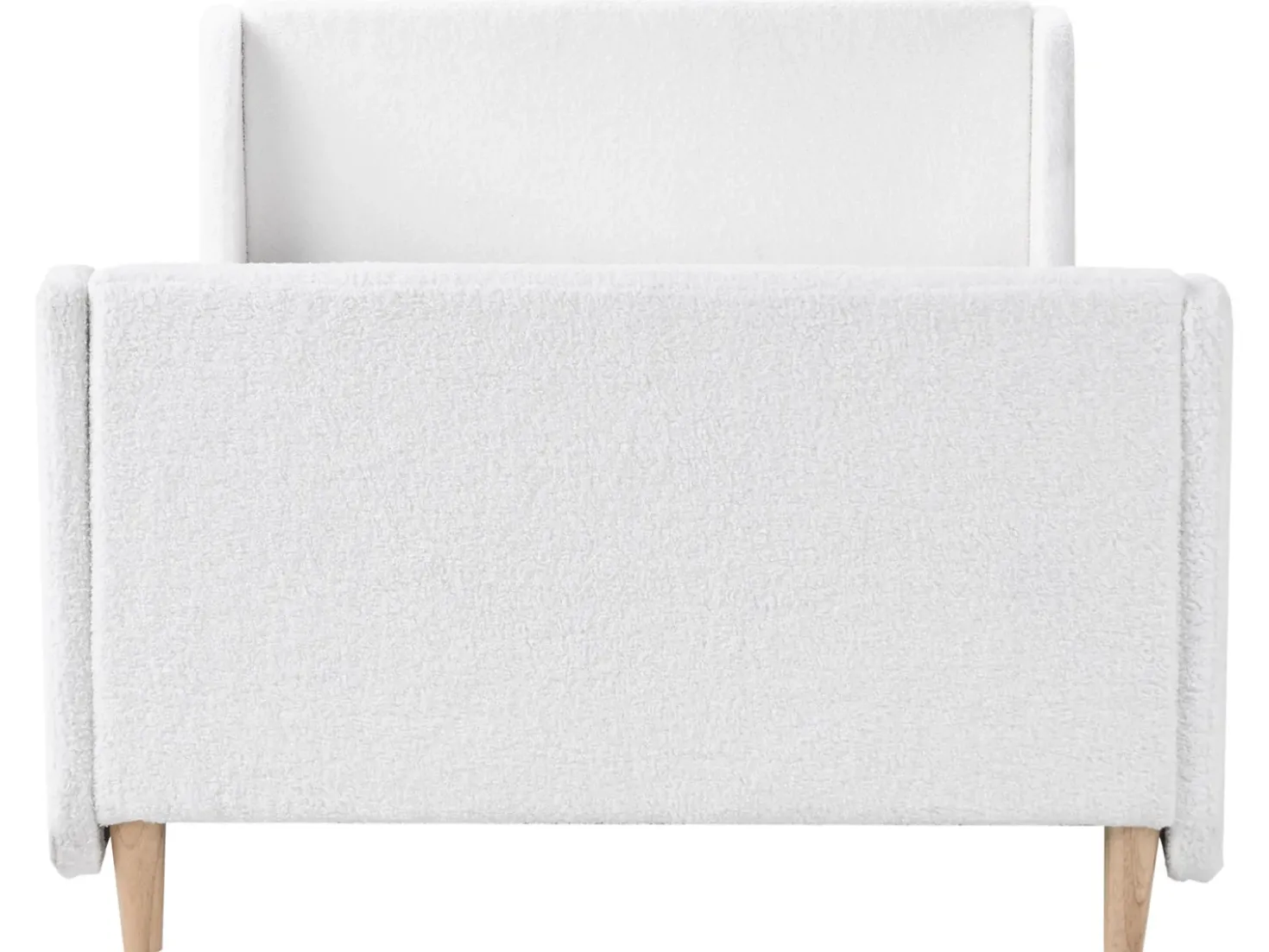 Letto per bambini Bouclé LAYE 90 x 200 cm Bianco sporco