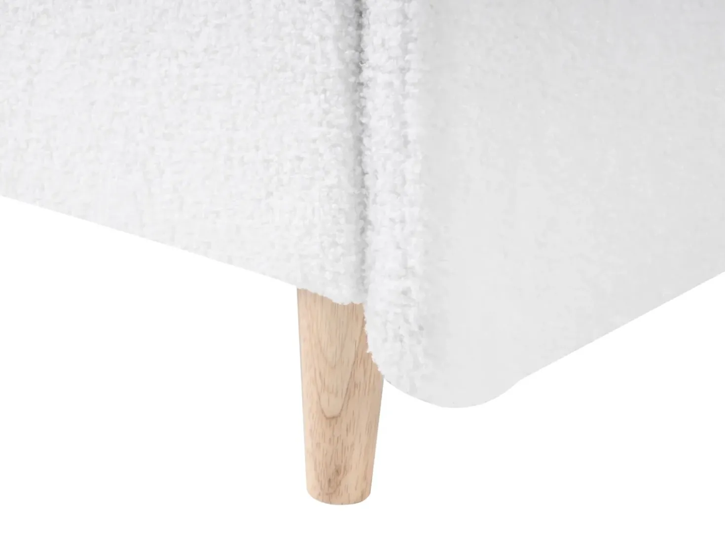 Letto per bambini Bouclé LAYE 90 x 200 cm Bianco sporco