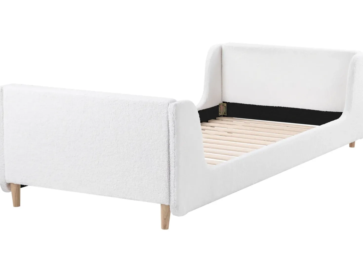 Letto per bambini Bouclé LAYE 90 x 200 cm Bianco sporco