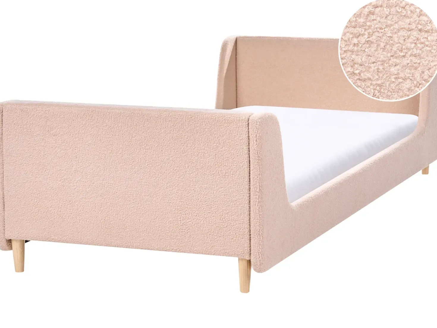 Letto per bambini Bouclé LAYE 90 x 200 cm Beige