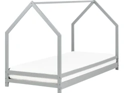 Letto per bambini Casa Legno di pino APPY 90 x 200 cm Grigio
