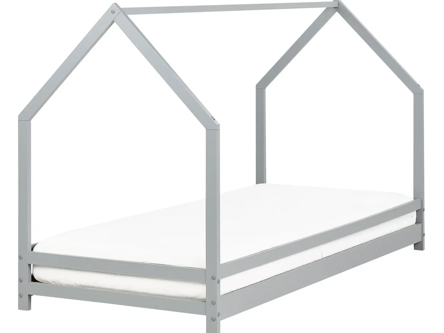 Letto per bambini Casa Legno di pino APPY 90 x 200 cm Grigio