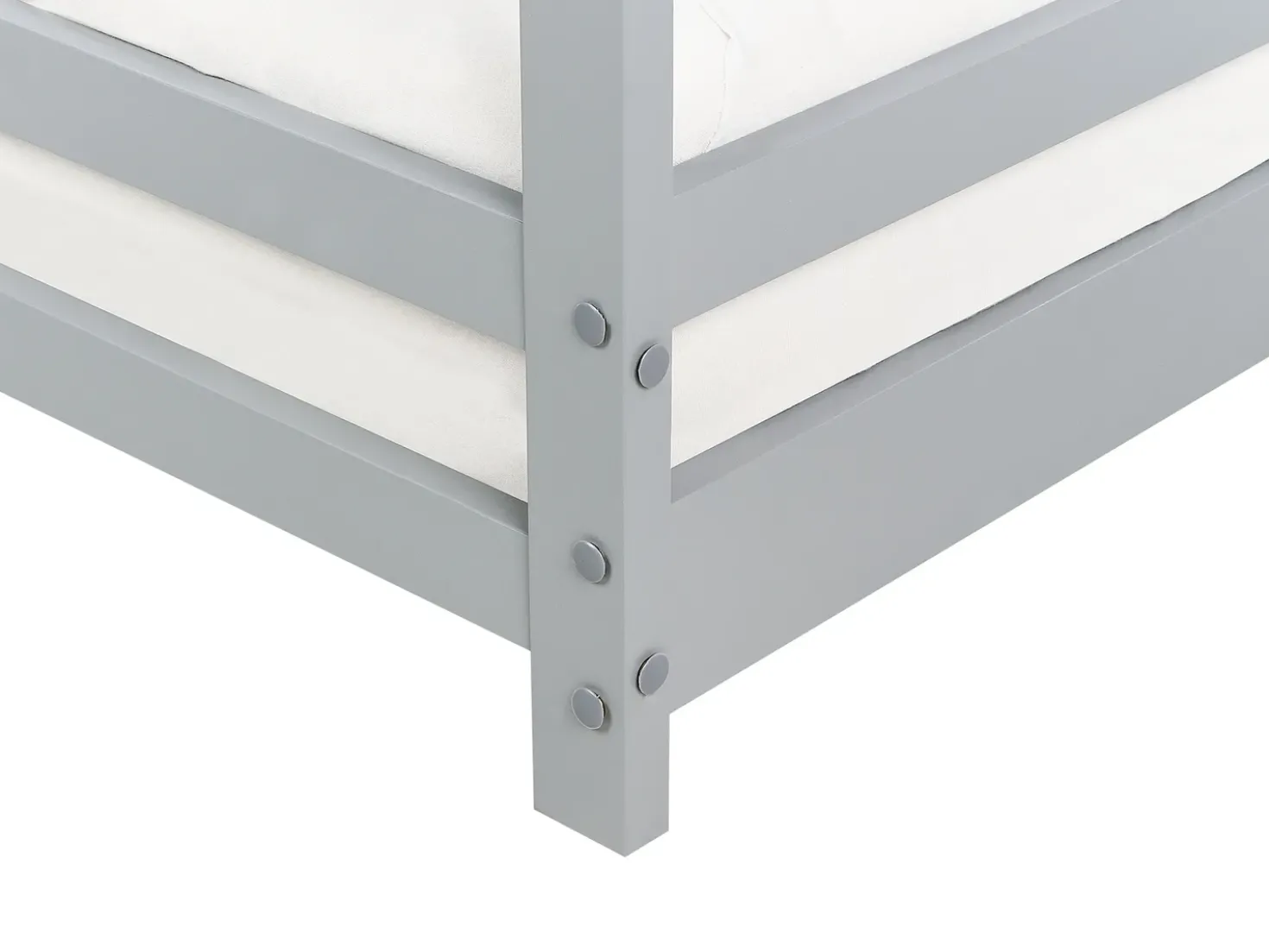Letto per bambini Casa Legno di pino APPY 90 x 200 cm Grigio