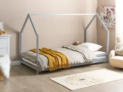 Letto per bambini Casa Legno di pino APPY 90 x 200 cm Grigio