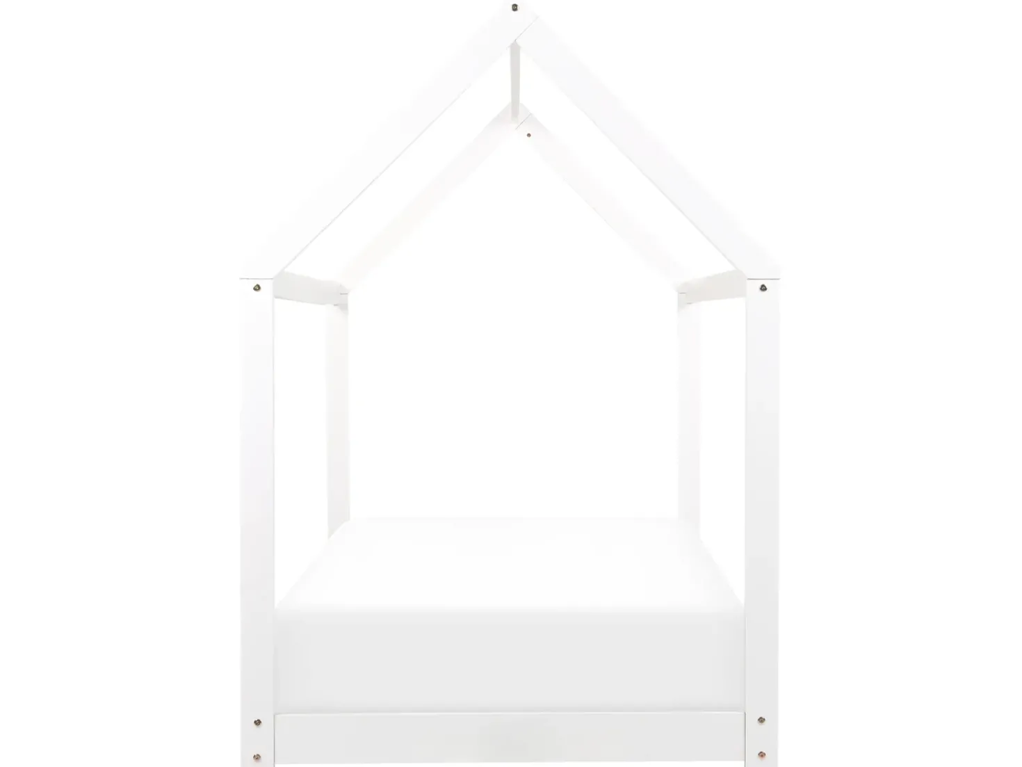 Letto per bambini Casa Legno di pino TOSSE 90 x 200 cm Bianco