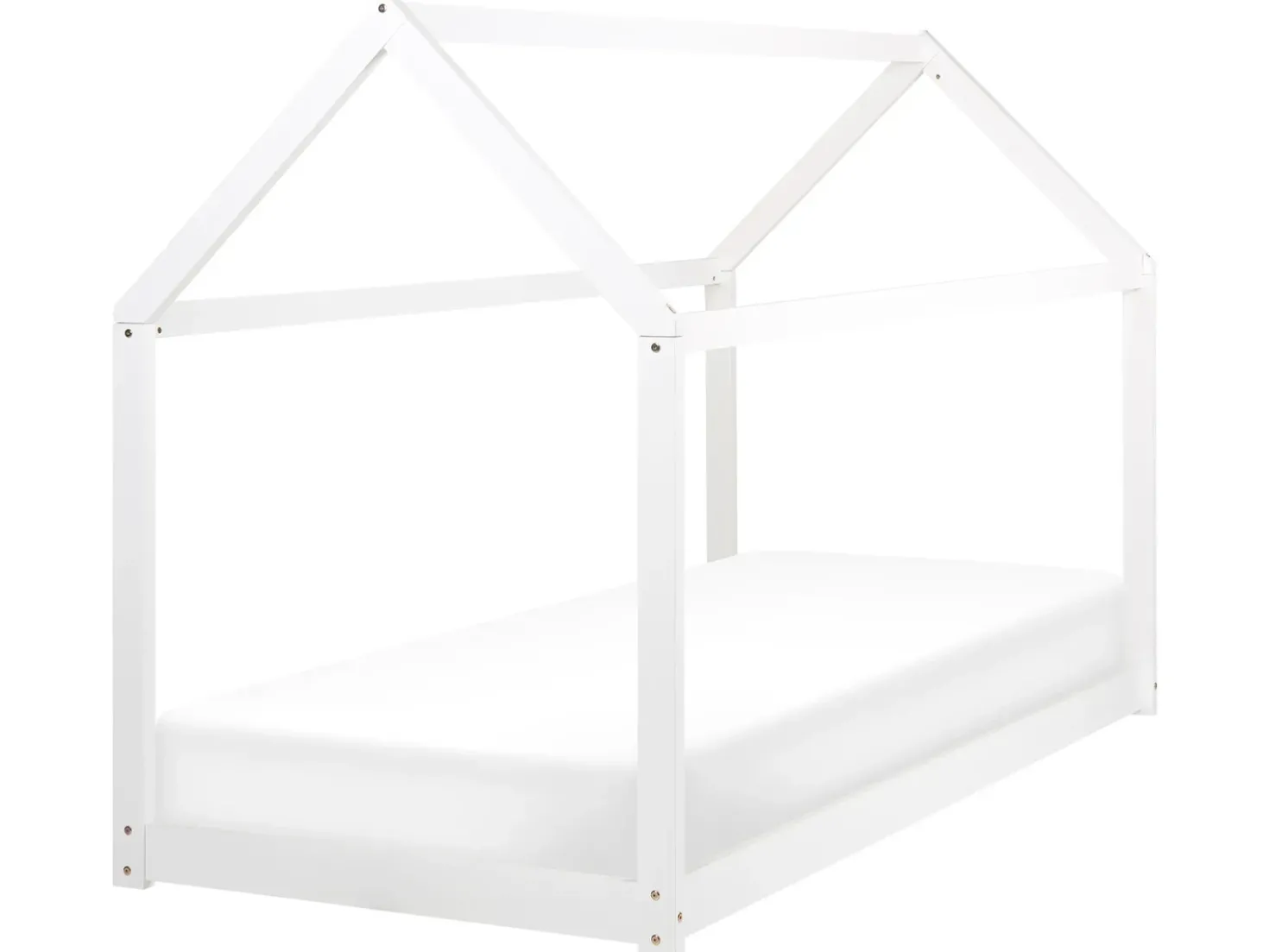 Letto per bambini Casa Legno di pino TOSSE 90 x 200 cm Bianco