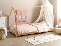 Letto per bambini Casa Legno di pino APPY 90 x 200 cm Marrone chiaro