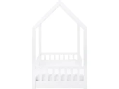 Letto per bambini Casa Legno di pino COSSAYE 90 x 200 cm Bianco