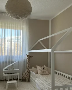 Letto per bambini Casa Legno di pino COSSAYE 90 x 200 cm Bianco