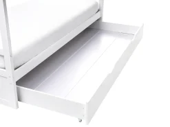 Letto per bambini Casa Legno di pino ORGEVAL 90 x 200 cm con contenitore Bianco