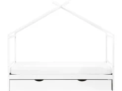 Letto per bambini Casa Legno di pino ORGEVAL 90 x 200 cm con contenitore Bianco
