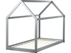 Letto per bambini Casa Legno di pino TOSSE 90 x 200 cm Grigio
