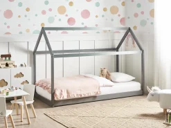 Letto per bambini Casa Legno di pino TOSSE 90 x 200 cm Grigio