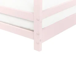 Letto per bambini Casa Legno di pino APPY 90 x 200 cm Rosa pastello