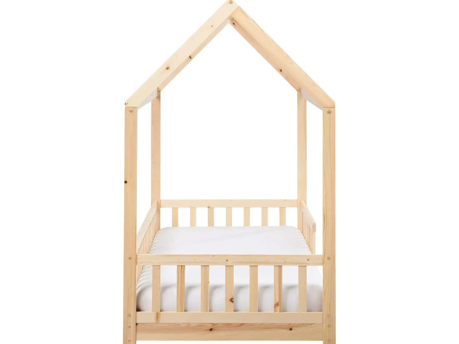Letto per bambini Casa Legno di pino COSSAYE 90 x 200 cm Marrone chiaro