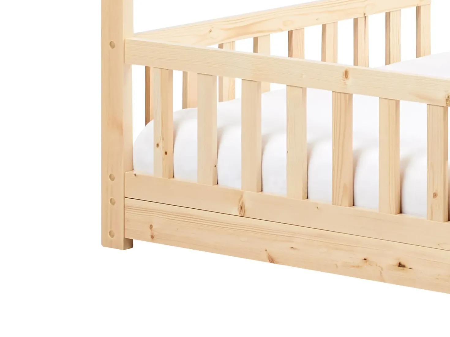 Letto per bambini Casa Legno di pino COSSAYE 90 x 200 cm Marrone chiaro