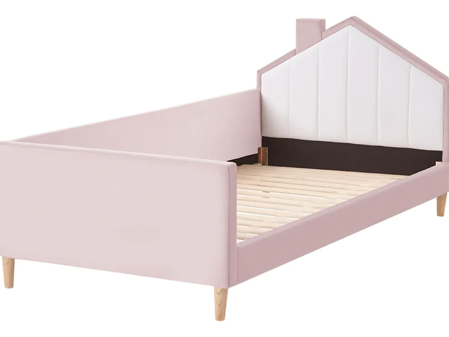 Letto per bambini Casa Velluto KERVAN 90 x 200 cm Rosa