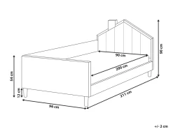 Letto per bambini Casa Velluto KERVAN 90 x 200 cm Rosa