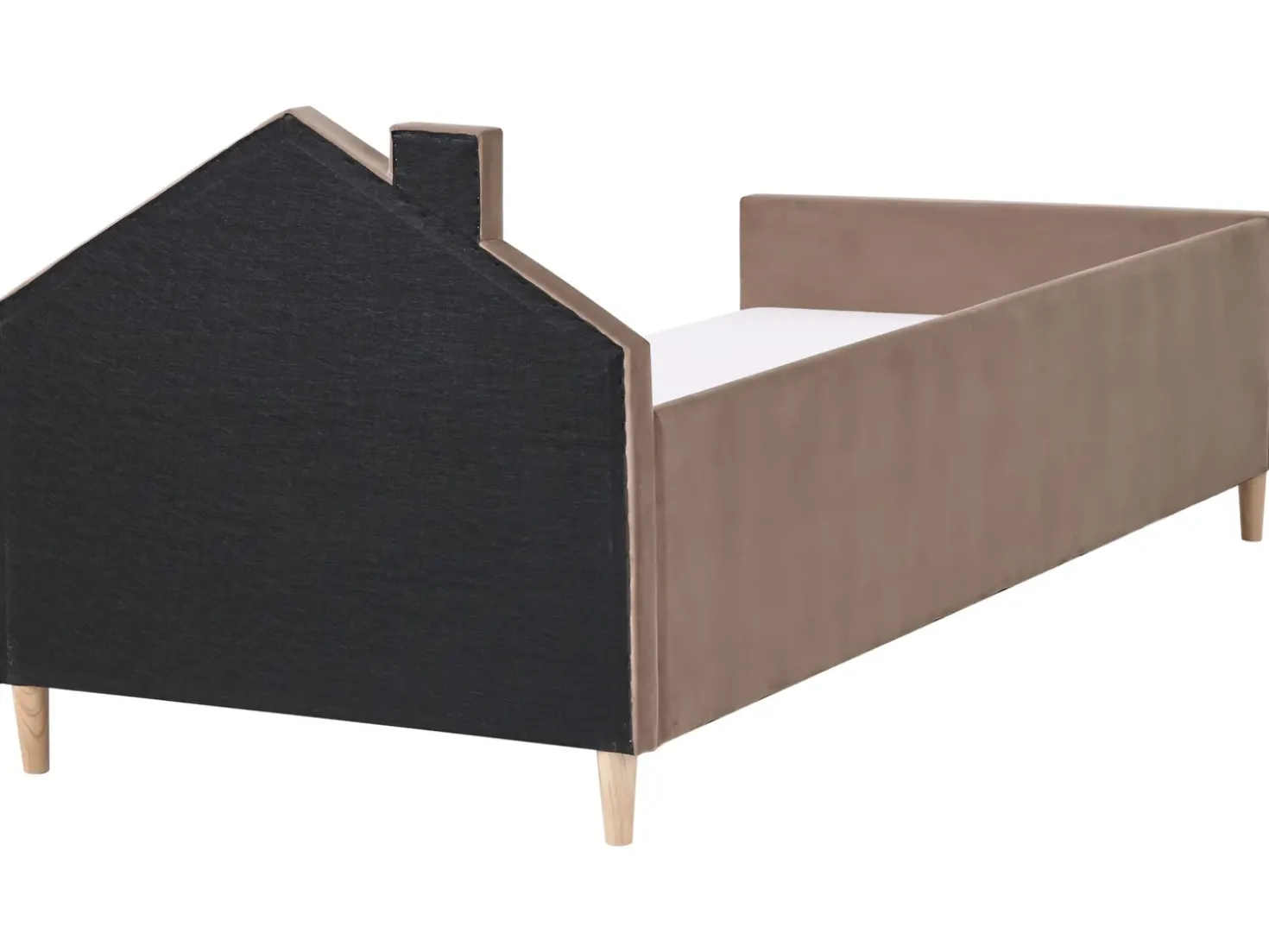 Letto per bambini Casa Velluto KERVAN 90 x 200 cm Marrone chiaro