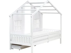 Letto per bambini con cassetti Casa Legno di pino TRAPPES 90 x 200 cm Bianco