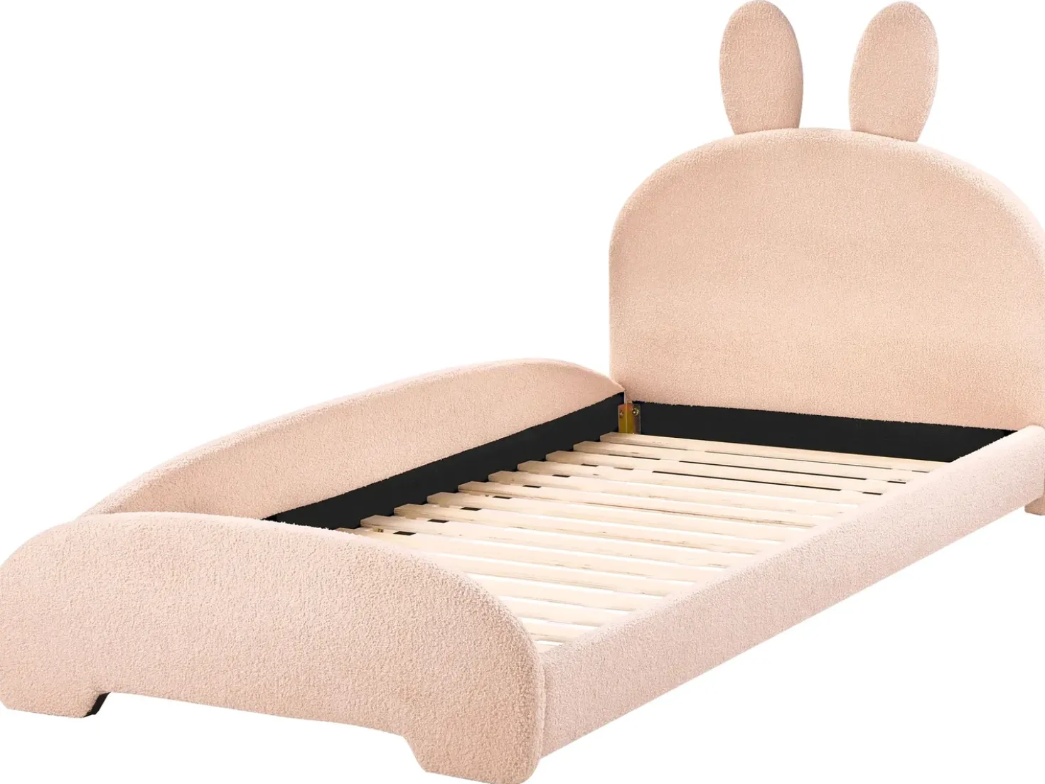 Letto per bambini Coniglio Bouclé PERROS 90 x 200 cm Beige