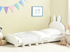 Letto per bambini Coniglio Bouclé PERROS 90 x 200 cm Bianco sporco