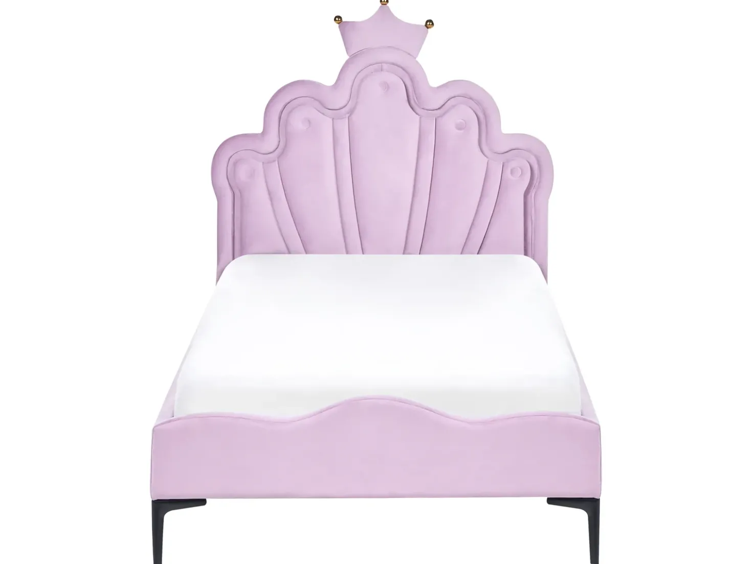 Letto per bambini Corona Velluto RUBIAN 90 x 200 cm con Luci LED Viola