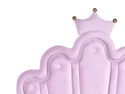 Letto per bambini Corona Velluto RUBIAN 90 x 200 cm con Luci LED Viola