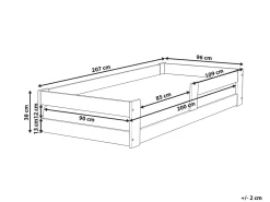Letto per bambini Legno di pino PRIMELLES 90 x 200 cm Bianco