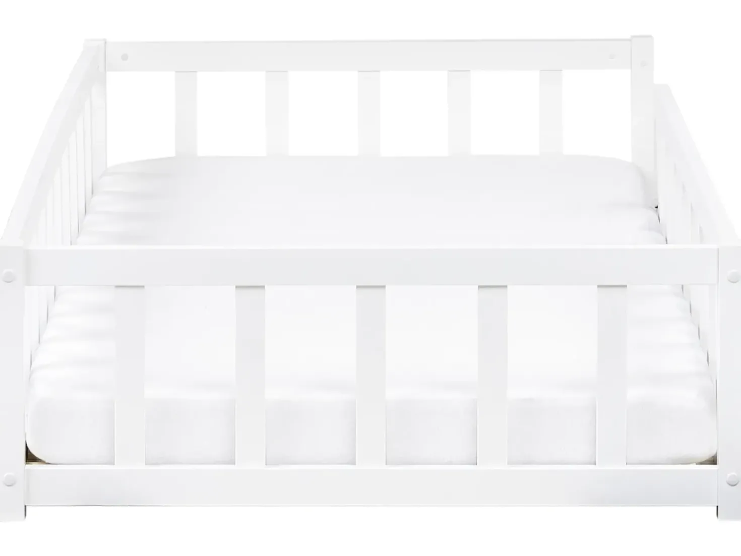 Letto per bambini Legno di pino MEYMAC 90 x 200 cm Bianco
