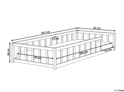Letto per bambini Legno di pino MEYMAC 90 x 200 cm Bianco