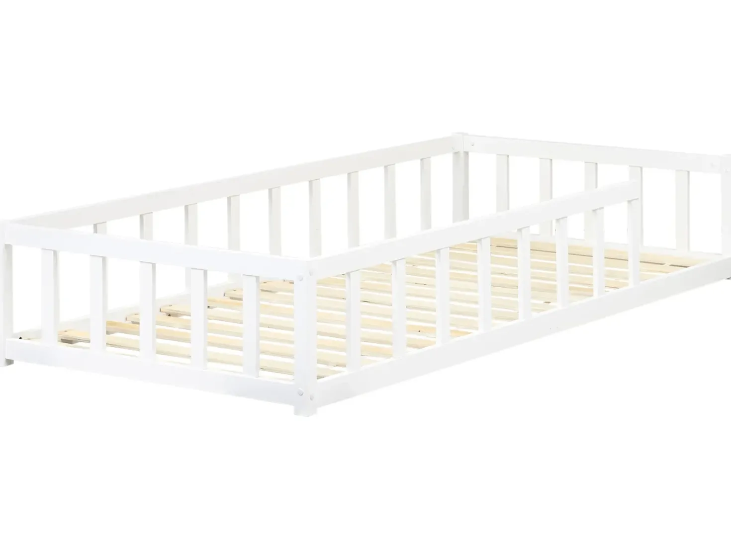 Letto per bambini Legno di pino MEYMAC 90 x 200 cm Bianco