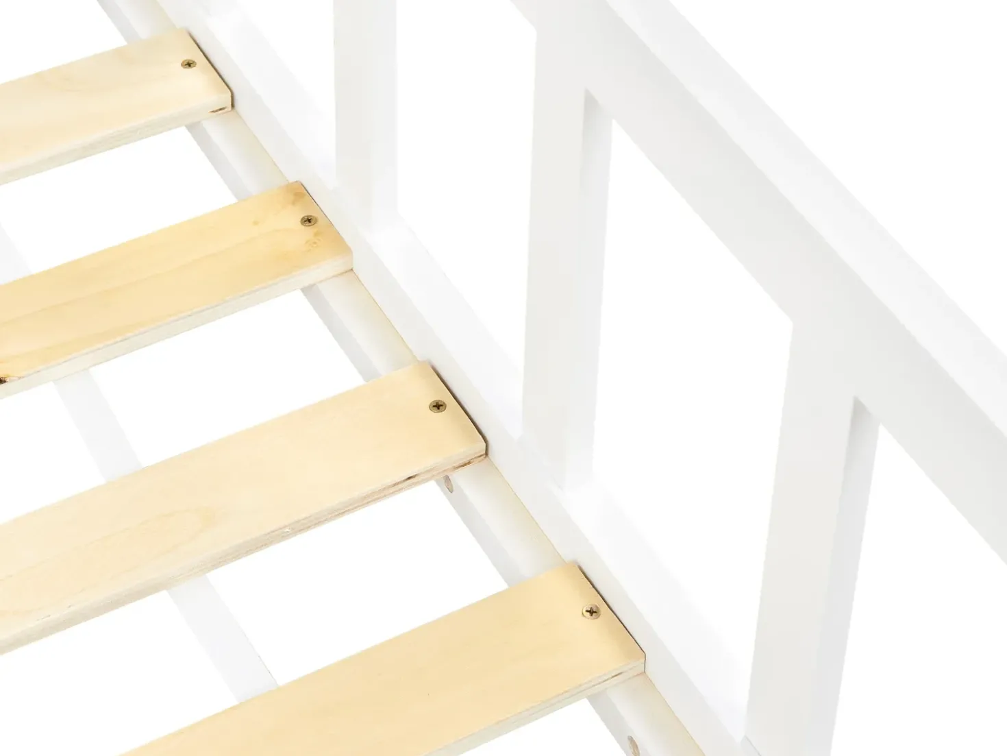Letto per bambini Legno di pino MEYMAC 90 x 200 cm Bianco
