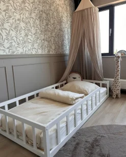 Letto per bambini Legno di pino MEYMAC 90 x 200 cm Bianco