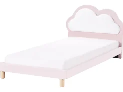 Letto per bambini Nuvola Velluto MAZOU 90 x 200 cm Rosa