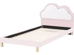 Letto per bambini Nuvola Velluto MAZOU 90 x 200 cm Rosa
