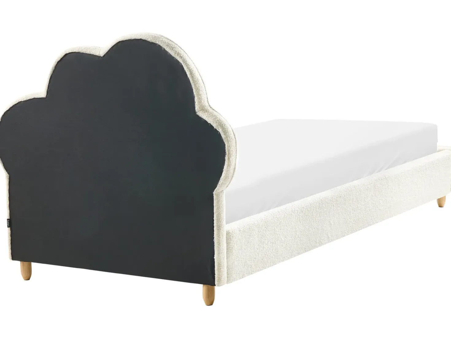 Letto per bambini Nuvola Bouclé BELLEVUE 90 x 200 cm Bianco sporco