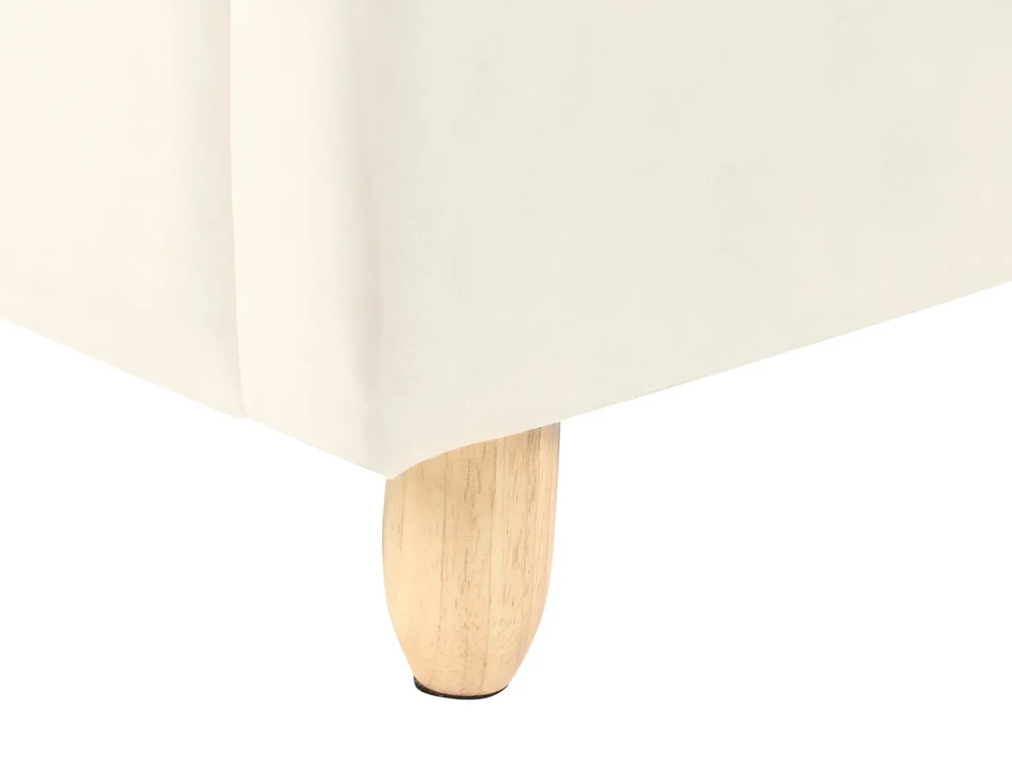 Letto per bambini Nuvola Velluto BELLEVUE 90 x 200 cm Beige chiaro
