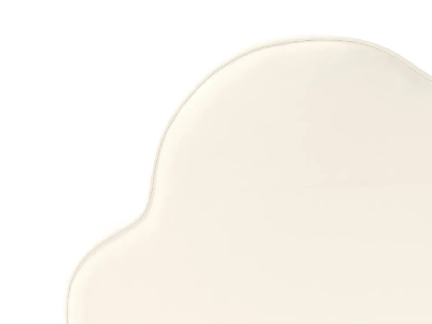 Letto per bambini Nuvola Velluto BELLEVUE 90 x 200 cm Beige chiaro